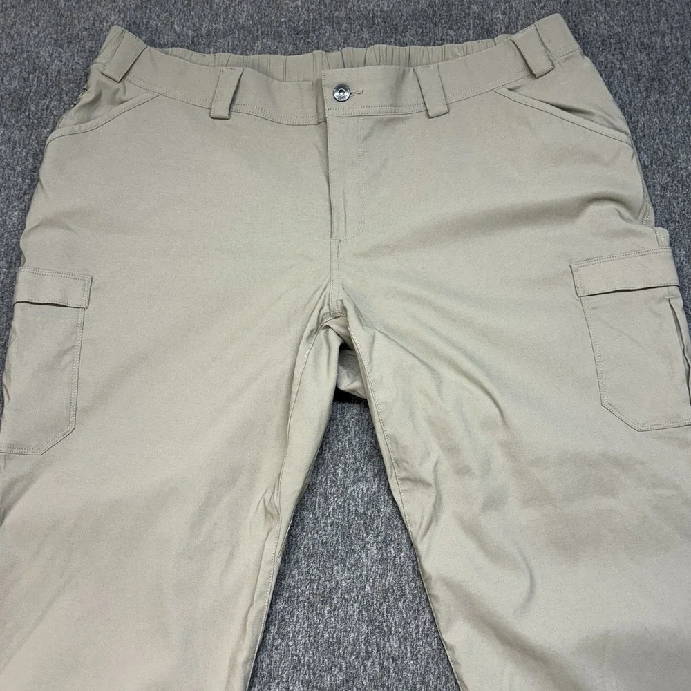 Duluth Trading Flex Ballroom‎ Pants Mens 40X31 Khaki Relaxed Stretch Tech Pocket